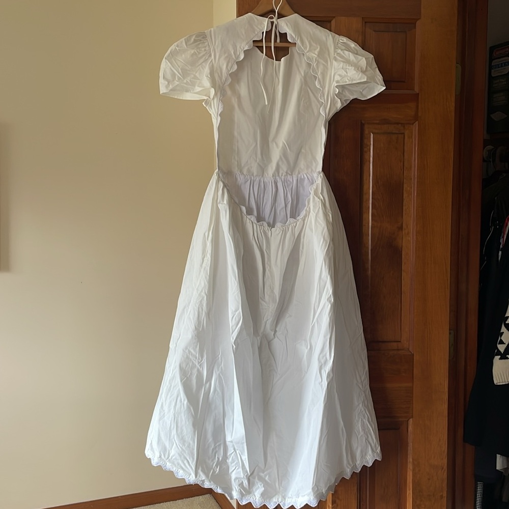 NWT Naya Rea Simona White cotton midi dress - 12 UK/ Sz Medium /Large - Picture 8 of 14